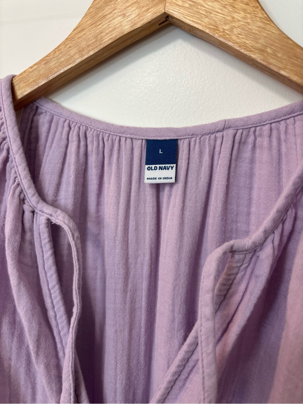 Old Navy 100% Gauze Cotton Lilac Purple Halter Top Maxi Dress, Size L - Picture 6 of 7